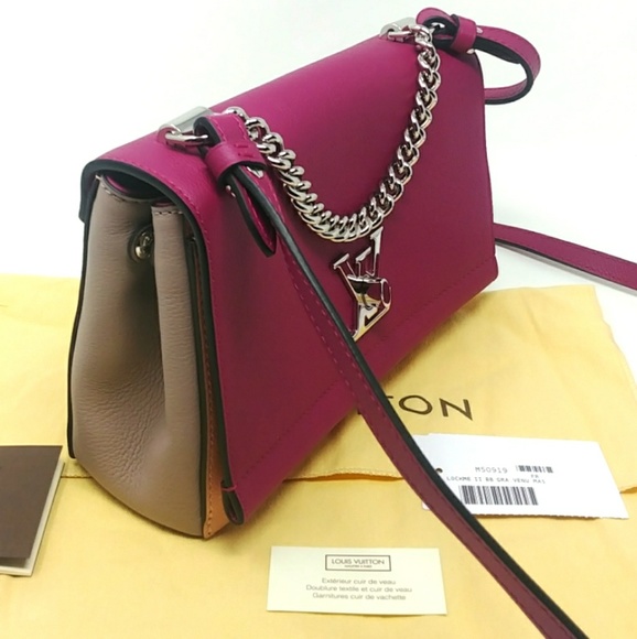 🎉HP🎉Louis Vuitton Lockme BB II AUTHENTIC Venus Purple Silver Hardware Rare! - Picture 9 of 15